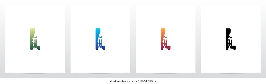 Candle On Letter Logo Design L