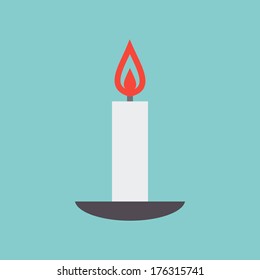 Candle on a plate