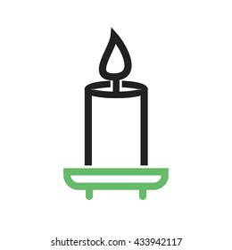 Candle on Shelf