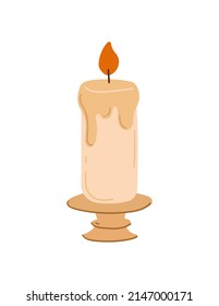 Velas en un estrado. Ilustración vectorial en un estilo plano.