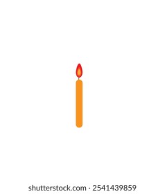 candle on a white background isolate