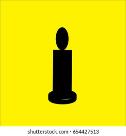 candle on yellow backgrounds