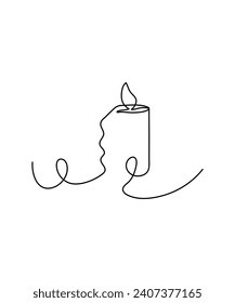 vela de una línea de arte, vector mejor icono de línea.