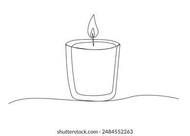 Icono de una línea de vela. Dibujo de garabato aislado