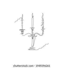 einzeilige Kerze, Vektorgrafik