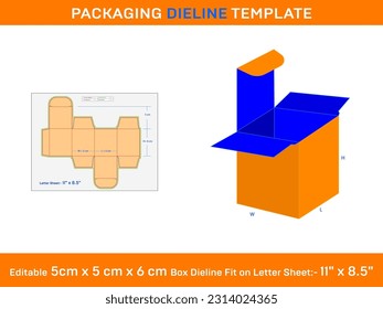 Candle Open box, Dieline Template, 3x3x4.1 pulgadas, 