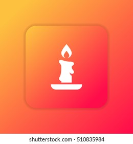 Candle orange bright app ui/ux Icon / Logo design