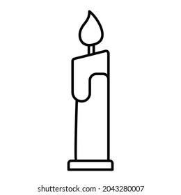 Candle Outline bold Vector Icon which can be easily modified or Edited 
