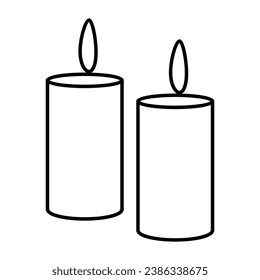 Candle Outline bold Vector Icon which can be easily modified or Edited