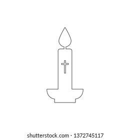 candle outline icon. Elements of Easter illustration icon. Signs and symbols can be used for web, logo, mobile app, UI, UX