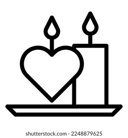 candle outline valentine illustration vector and logo new year icon perfect. Icon sign from modern collection for web. Nice design perfect.