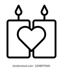 candle outline valentine illustration vector and logo new year icon perfect. Icon sign from modern collection for web. Nice design perfect.