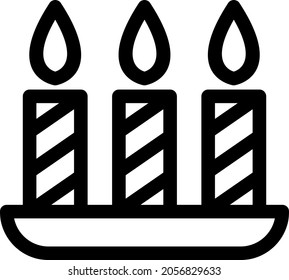  Candle Outline Vector Icon Design
