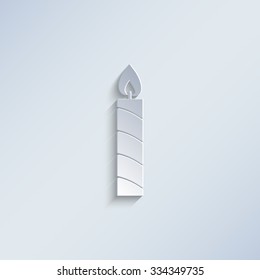 Candle - paper vector icon