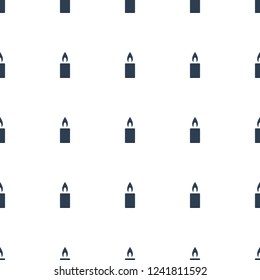 candle pattern repeat seamless on white background. Editable filled candle icons from photography collection.  icon for web and mobile.