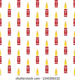 Candle Pattern Seamless - Transparent Background