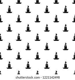Candle pattern vector seamless repeating for any web design