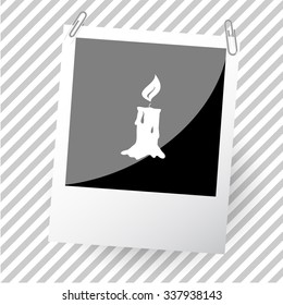 vela. Fotograma. Icono del vector.