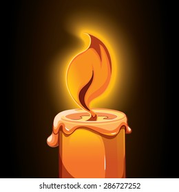 candle picture on dark background
