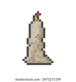 Kerze Pixel Art für dynamische digitale Projekte und Designs.