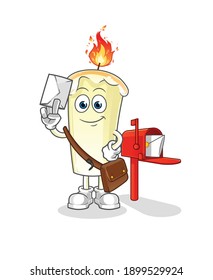 vector de posta de vela. personaje de caricatura