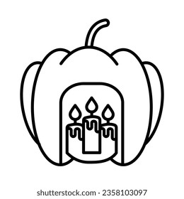 
Candle pumpkin,halloween decoration on white background,Happy Halloween decoration element,vector illustration
