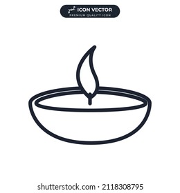 candle ramadan icon symbol template for graphic and web design collection logo vector illustration