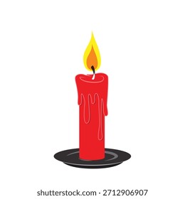 candle red color vector design