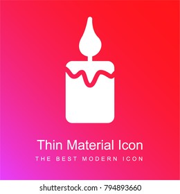 Candle red and pink gradient material white icon minimal design