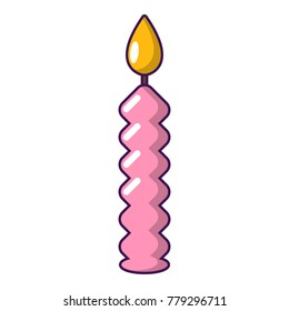 Candle relaxation icon. Cartoon illustration of candle relaxation vector icon for web