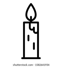 Candle of remembrance icon. Outline candle of remembrance vector icon for web design isolated on white background