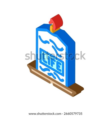 candle remembrance mortality isometric icon vector. candle remembrance mortality sign. isolated symbol illustration