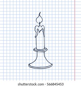 candle scetch. vector