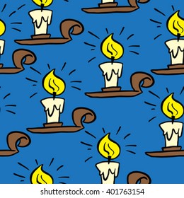 candle seamless pattern