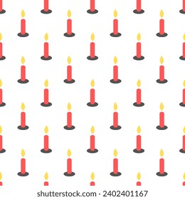 Candle seamless pattern. Celebration decoration vector