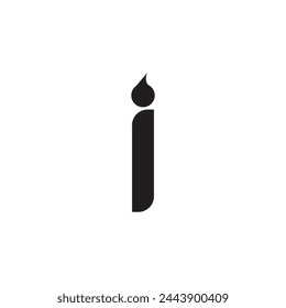 candle shaped like the letter i
