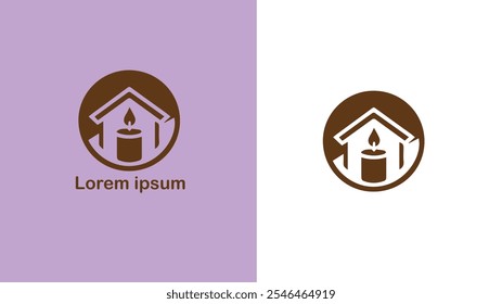 Candle Shop Candle boutique Wax store Candle store unique logo design illustration