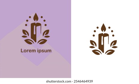 Candle Shop Candle boutique Wax store Candle store unique logo design illustration