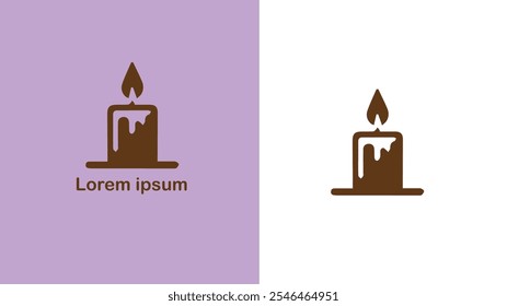 Candle Shop Candle boutique Wax store Candle store unique logo design illustration