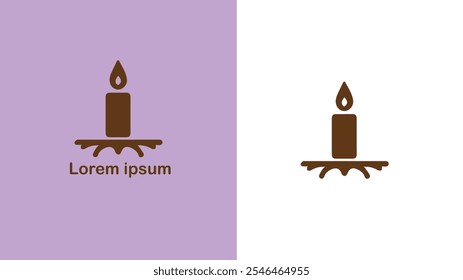 Candle Shop Candle boutique Wax store Candle store unique logo design illustration