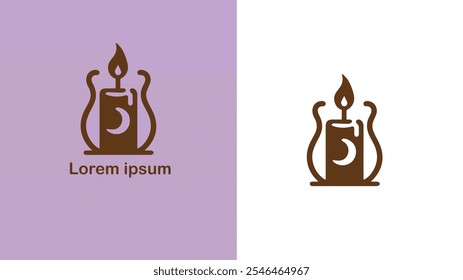 Candle Shop Candle boutique Wax store Candle store unique logo design illustration