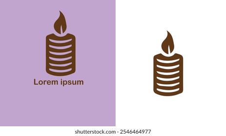 Candle Shop Candle boutique Wax store Candle store unique logo design illustration