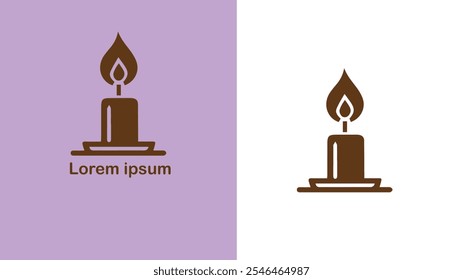 Loja de velas Loja de velas Loja de cera Loja de velas Ilustração exclusiva do design do logotipo