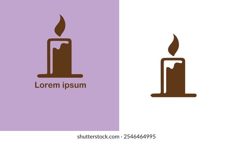 Candle Shop Candle boutique Wax store Candle store unique logo design illustration