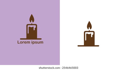Candle Shop Candle boutique Wax store Candle store unique logo design illustration