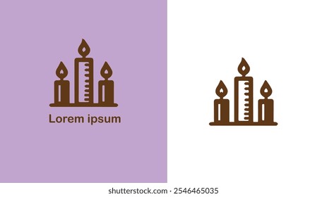 Candle Shop Candle boutique Wax store Candle store unique logo design illustration
