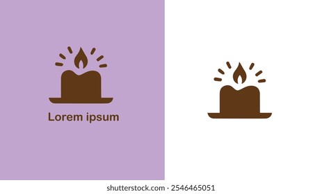 Candle Shop Candle boutique Wax store Candle store unique logo design illustration