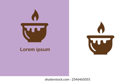 Candle Shop Candle boutique Wax store Candle store unique logo design illustration