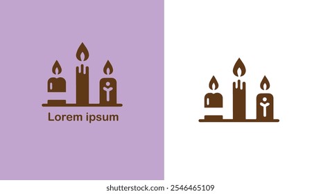 Candle Shop Candle boutique Wax store Candle store unique logo design illustration