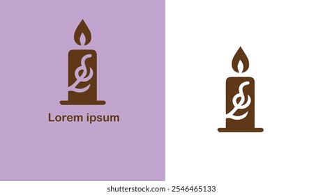 Candle Shop Candle boutique Wax store Candle store unique logo design illustration